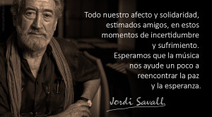 Coronavirus: El Maestro Jordi Savall lanza un mensaje de “apoyo y solidaridad”