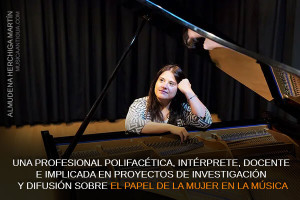 Almudena Herchiga, clavecinista en el Festival de Música Antigua de Lorqui de 2022, lugar de referencia en la Región de Murcia.
